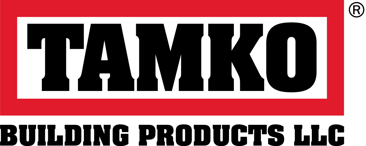 TAMKO brand emblem in black and red